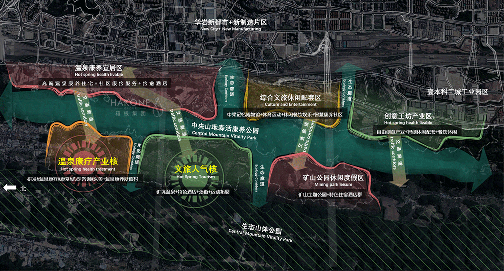 温泉设计案例：重庆中梁山山上和山下区域一体化发展规划